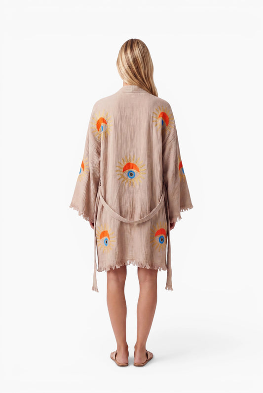 Short Sand Sunrise Nazar Kimono