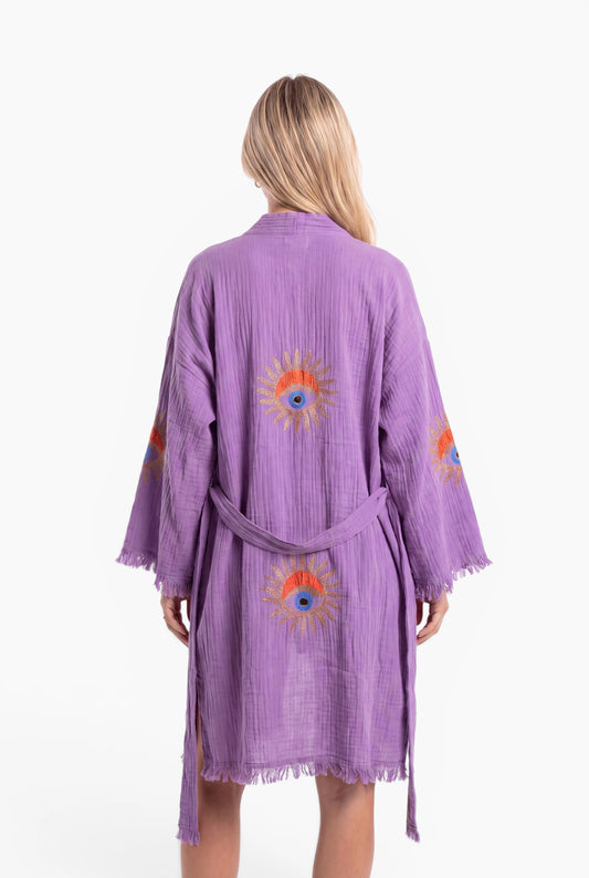 Short Violet Sunrise Nazar Kimono
