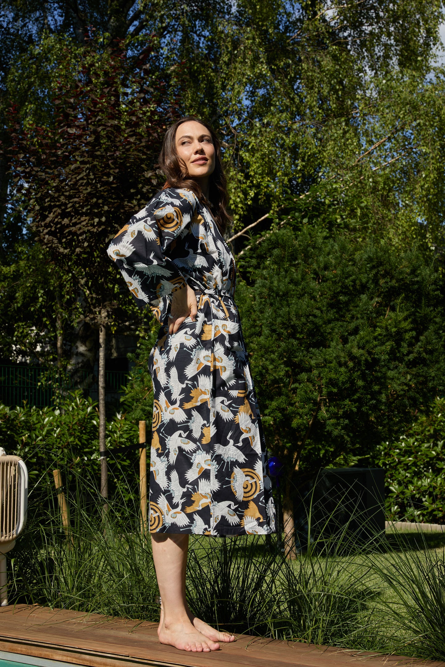 Kranich Noir Kimono