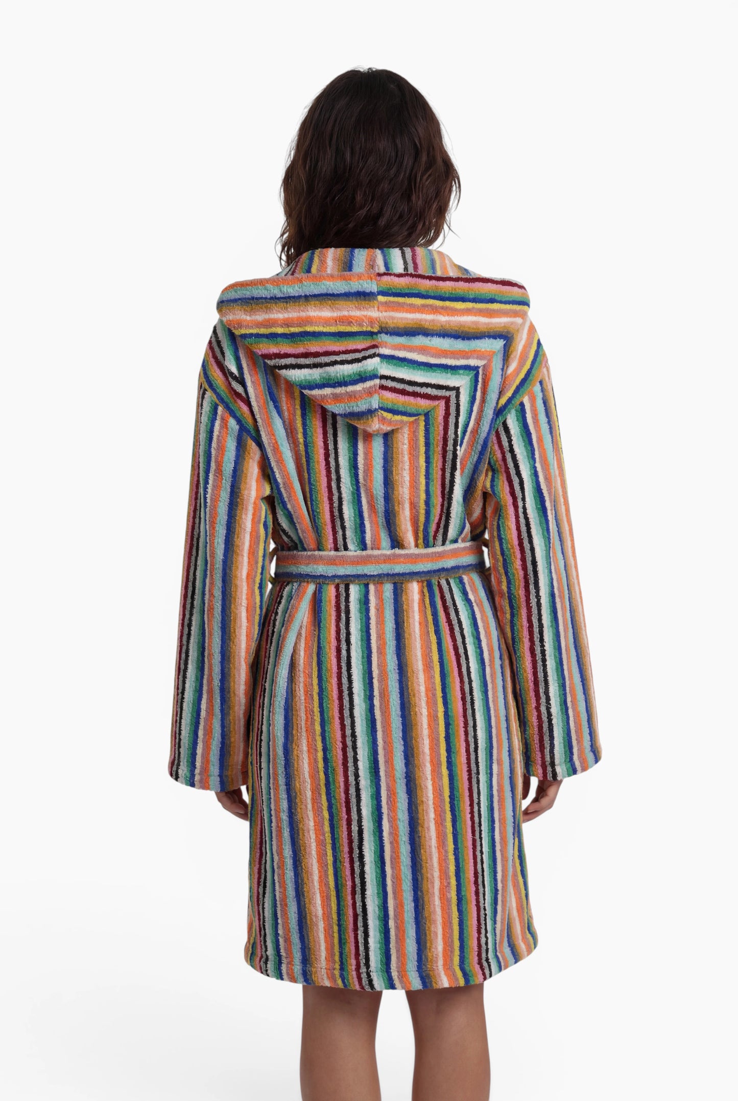 Stripy bathrobe