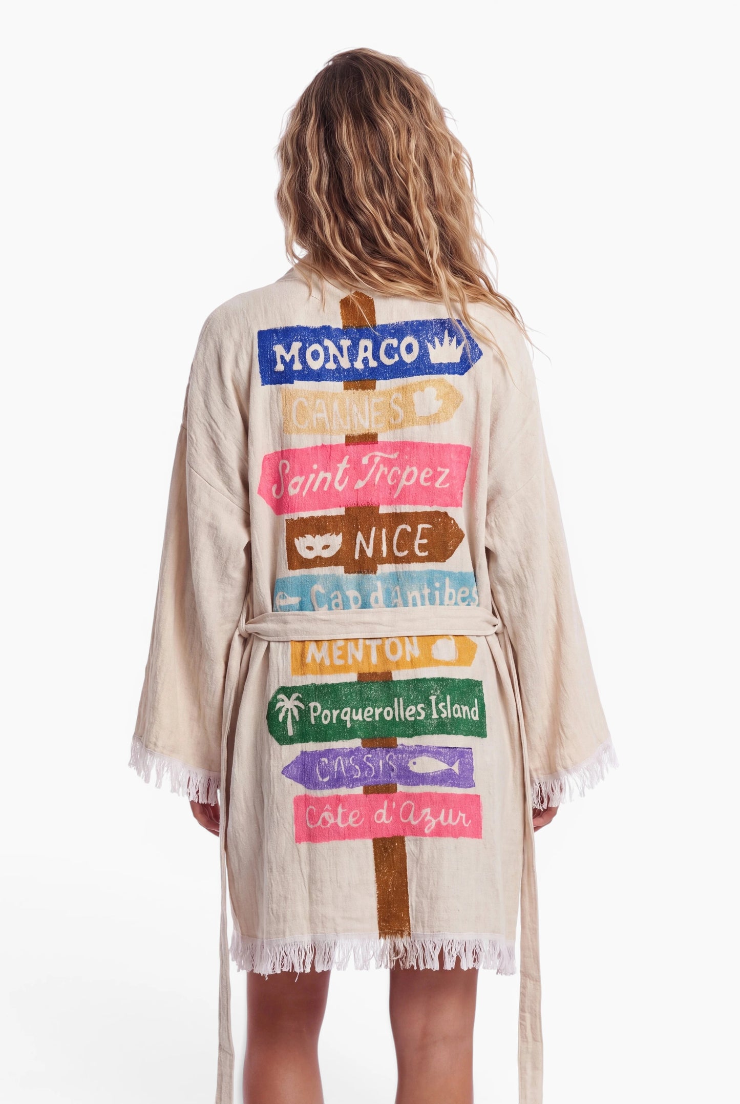 Short Côte d'Azur Kimono