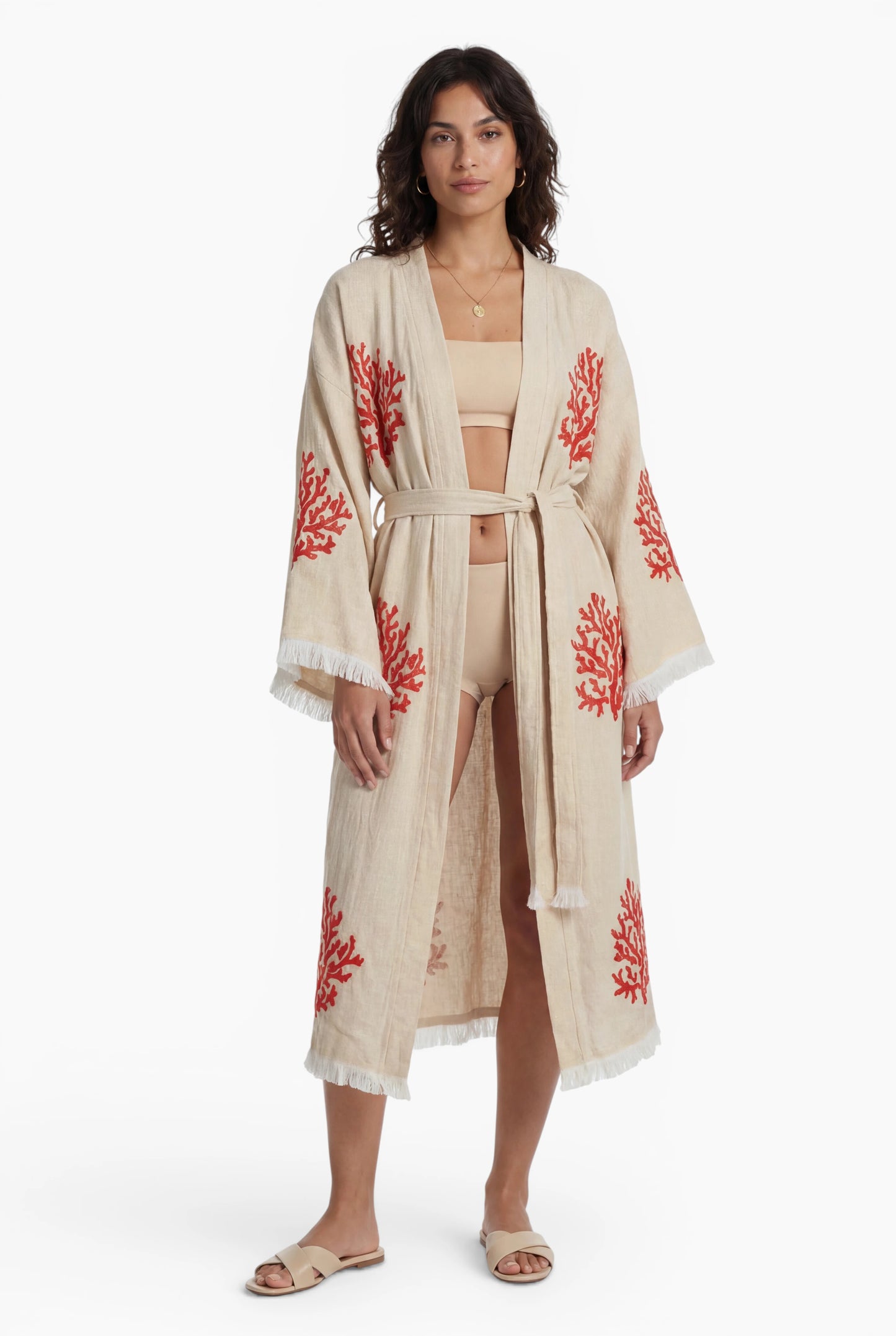 Coral Kimono