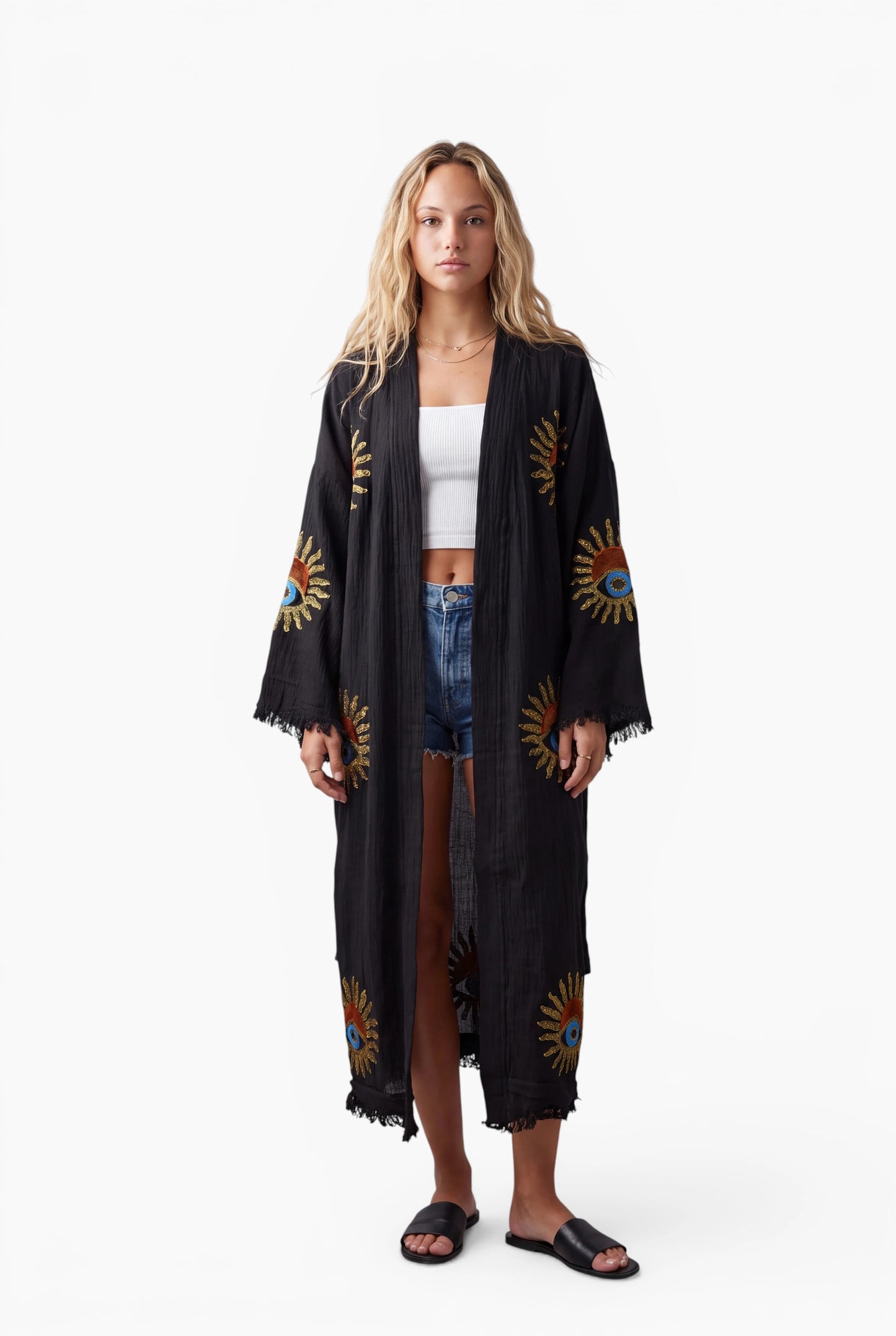 Black Sunrise Nazar Kimono
